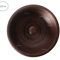 Kit lavamanos Vintage 38cm Cobre Antiguo Soporte a Pared