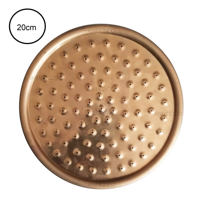 Ducha Redonda Bronce Crudo 20cm