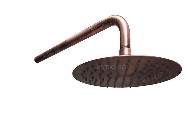 Set Registro y ducha 20cm Cobre antiguo