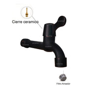 Llave terminal Pared Negro Antiguo (Agua fria)