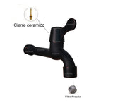 Llave terminal Pared Negro Antiguo (Agua fria)