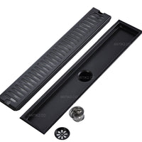 Rejilla piso rectangular Negra 30cm