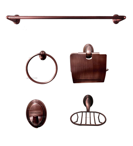 Juego accesorios x 5 Cobre Antiguo