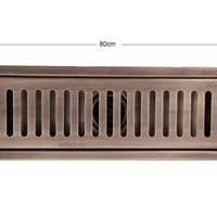 Rejilla piso Bronce Antiguo Rectangular  80cm