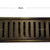 Rejilla piso Rectangular Bronce Antiguo Brillante 60cm