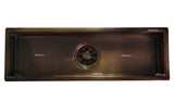 Rejilla piso Rectangular Bronce Antiguo Brillante 30cm