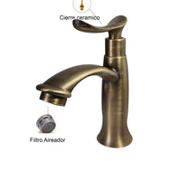 Grifería lavamanos Bronce Antiguo (Agua fría)