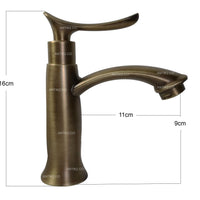 Grifería lavamanos Bronce Antiguo (Agua fría)