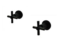 Mezclador Ducha 8" manija cruceta negro