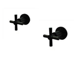 Mezclador Ducha 8" manija cruceta negro
