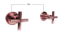 Mezclador Ducha 8" Manija Cruceta Oro Rosa