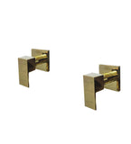 Mezclador Ducha 8" Manijas cuadradas Dorado