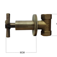 Registro vintage  Bronce Antiguo + Ducha 25cm