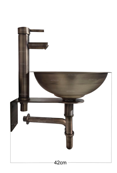 Kit lavamanos Vintage Bronce Antiguo