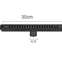 Rejilla piso rectangular Negra 30cm