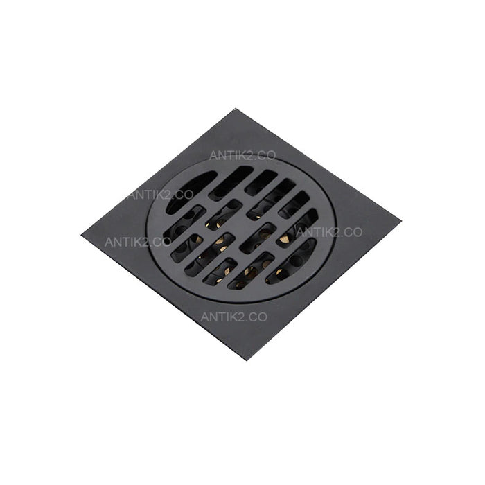 Rejilla piso Cuadrada 10x10cm negra Cheque Anti Retorno