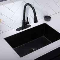 Lavaplatos Rectangular 60 x 40 cm Negro Satin Reistente a Rayones.