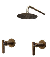 Set Mezclador + Ducha 20cm  Bronce antiguo