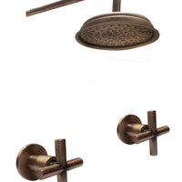 Set Mezclador vintage  + Ducha 30cm  Bronce antiguo