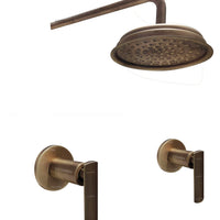 Mezclador vintage Bronce Antiguo + Ducha 20cm