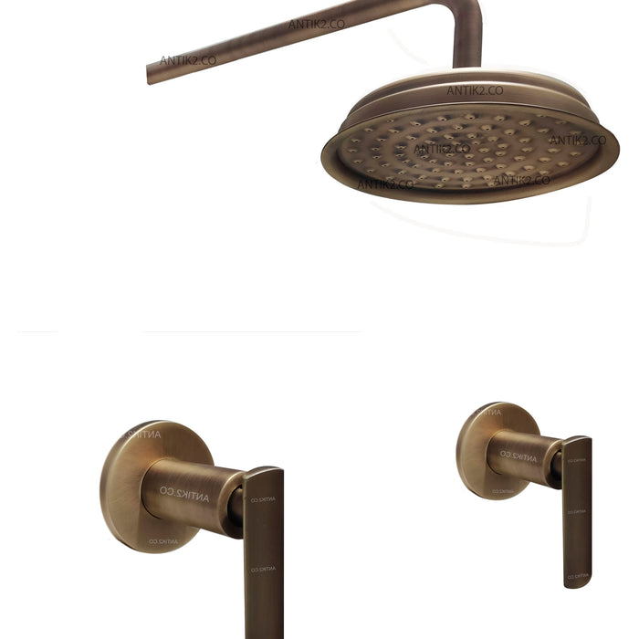 Mezclador vintage Bronce Antiguo + Ducha 20cm