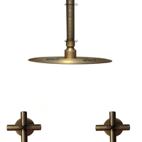 Mezclador vintage Bronce Antiguo + Ducha a techo 20cm