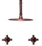 Mezclador  Cobre Antiguo + Ducha a techo 20cm