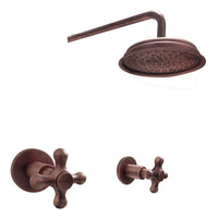 Mezclador  vintage  Cobre Antiguo + Ducha  20cm