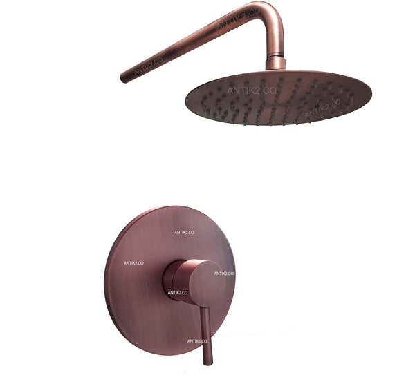 Mezclador Monomando  Cobre Antiguo + Ducha  30cm