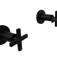 Mezclador cruz  Negro + Ducha 30cm