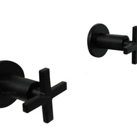 Mezclador cruz  Negro + Ducha 25cm