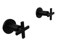 Mezclador cruz  Negro + Ducha 25cm