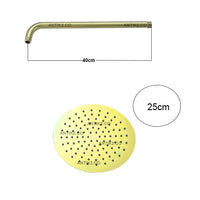 Mezclador Dorado + Ducha 25cm