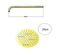 Mezclador Dorado + Ducha 25cm