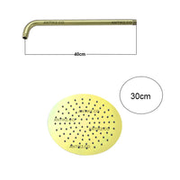 Mezclador Dorado + Ducha 30cm