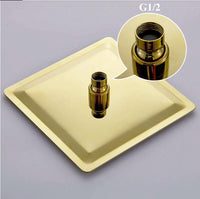 Registro Palanca  Dorado + Ducha 20x20cm