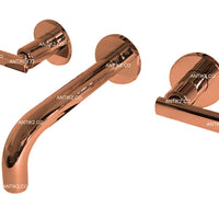 Mezclador lavamanos  de  pared Oro rosa