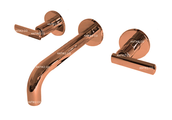 Mezclador lavamanos  de  pared Oro rosa