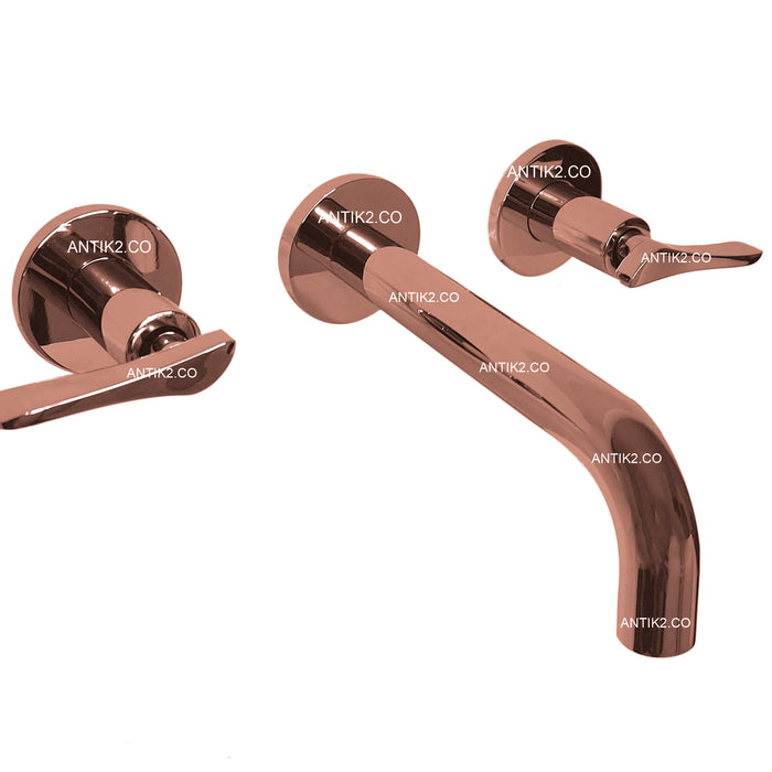 Mezclador lavamanos de  pared Oro rosa