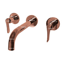 Mezclador lavamanos de  pared Oro rosa