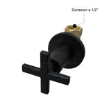 Copia de Registro vintage  negro + Ducha 25cm