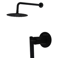 Registro Cuadrado negro + Ducha 30cm