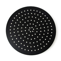 Registro Cuadrado negro + Ducha 20cm