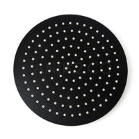 Registro Cuadrado negro + Ducha 25cm