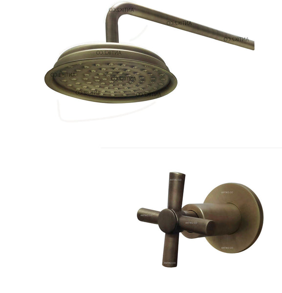 Registro vintage  Bronce Antiguo + Ducha 25cm