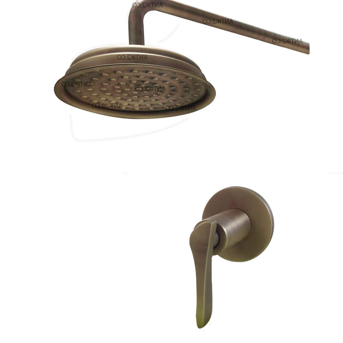 Registro Palanca vintage  Bronce Antiguo + Ducha 25cm