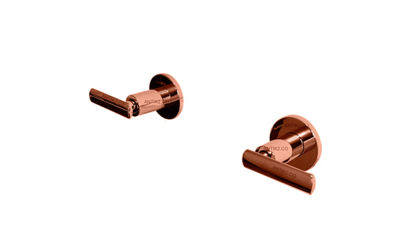 Mezclador Ducha 8" Palanca  Oro Rosa