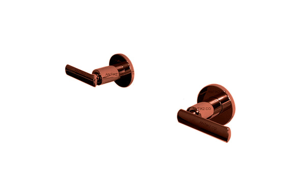Mezclador Ducha 8"  Palanca Oro Rosa Oscuro