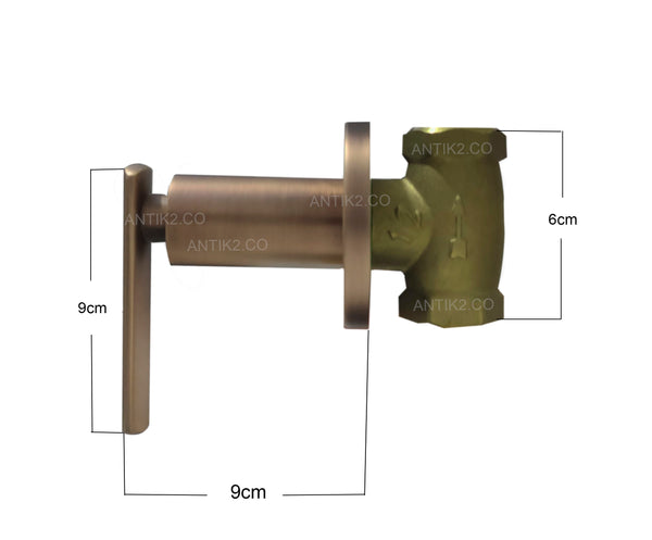 Registro Ducha Palanca  Bronce antiguo