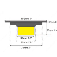 Rejilla piso tono Negro  10x10cm   Antirretorno